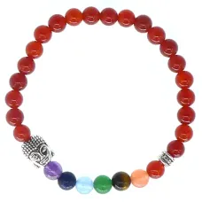 Браслет 7 чакр с Буддой, 6 мм, камень BX001