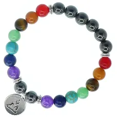 Браслет с подвеской на Просветление (Будда) камень, 8 мм BX013