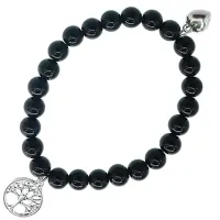 Браслет с подвеской на Развитие (Дерево Жизни) камень, 8 мм BX028