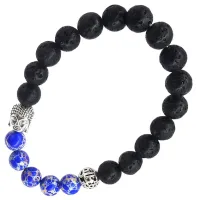 Браслет 7 чакр с Буддой, 8 мм, камень BX041