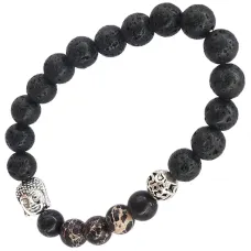 Браслет 7 чакр с Буддой, 8 мм, камень BX042