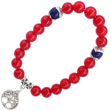 Браслет с подвеской на Развитие (Дерево Жизни) камень, 8 мм BX063