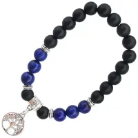 Браслет с подвеской на Развитие (Дерево Жизни) камень, 8мм BX067