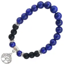 Браслет с подвеской на Развитие (Дерево Жизни) камень, 8мм BX068