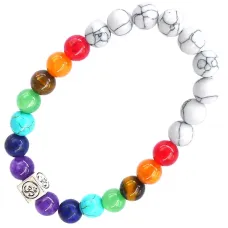 Браслет с подвеской на Просветление (Ом) камень, 8 мм BX076