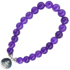 Браслет с подвеской на Просветление (Будда) камень, 8 мм BX082