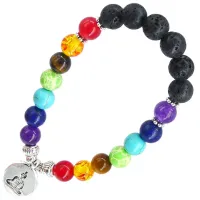 Браслет с подвеской на Просветление (Будда) камень, 8мм BX085