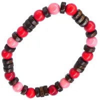 Браслет 8 мм, камень, дерево BX102
