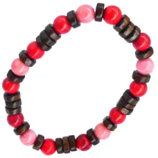 Браслет 8 мм, камень, дерево BX102