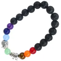 Браслет на Просветление (Будда) и Достаток (Слон), камень, 8мм BX107