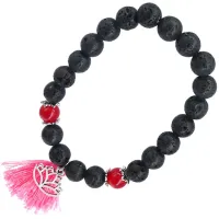 Браслет с подвеской на Гармонию (Лотос) камень, 8 мм BX108