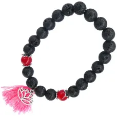 Браслет с подвеской на Гармонию (Лотос) камень, 8 мм BX108