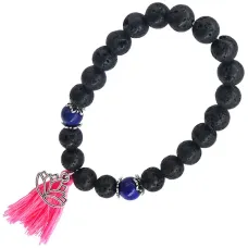 Браслет с подвеской на Гармонию (Лотос) камень, 8 мм BX109