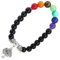 Браслет с подвеской на Развитие (Дерево Жизни) камень, 8мм