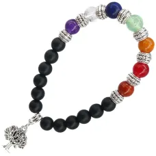 Браслет с подвеской на Развитие (Дерево Жизни) камень, 8мм BX125