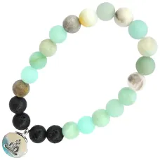 Браслет с подвеской на Просветление (Будда) камень, 8 мм BX051