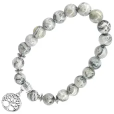 Браслет с подвеской на Развитие (Дерево Жизни) камень, 8 мм BX143