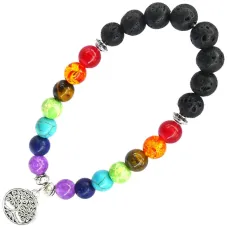 Браслет с подвеской на Развитие (Дерево Жизни) камень, 8 мм BX149