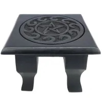 Алтарный столик с Пентаграммой 11,5х15х15см, дерево ALT05