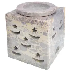 Аромалампа с дверцей 8 см камень L054-09