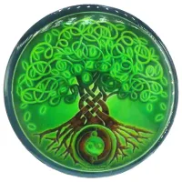 Подставка под горячее Дерево жизни 9см, металл, смола L811-1