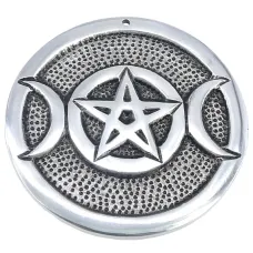 Подставка для благовоний Луна с пентаграммой 9 см металл R421-23