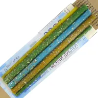 Свечи восковые Изумрудный дождь, 5 шт, 18 см AUM-9-06