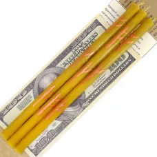 Свечи восковые Сила Солнца с рунами Приумножение и сохранение благосостояния 18 см, 3 шт MIRO-10-11