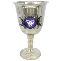 Кубок алтарный с символом Тройной Луны 18см, металл R435-2