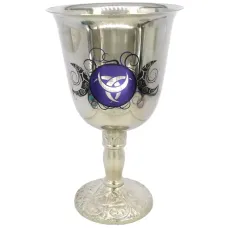 Кубок алтарный с символом Тройной Луны 18см, металл R435-2