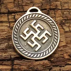 Оберег № 17 Цветок Папоротника, бронза, Д-27мм, 27*30мм (СО 017) BV01-17