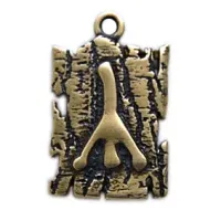 Амулет № 02, Руна Чернобог, бронза, 19х30мм (СР 002) BV05-02