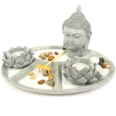 Садик Дзен Будда, 27х11см, искусственный камень M325-7