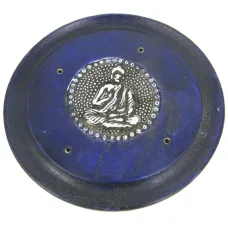 Подставка для благовоний круглая Будда 12 см, дерево, металл R288-3