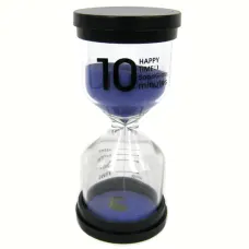 Песочные часы на 10 минут, фиолетовые, 10х4 см, стекло, пластик M066-11-Ф