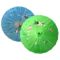 Зонтик китайский 53см, d.82см дерево, бамбук, ткань в ассорт. N010
