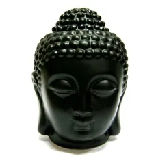 Аромалампа керамика Будда Черная 13см M673-1