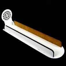 Подставка для благовоний Лыжа со звездой Эрцгамма, с бортиками, 7х5х20,5см папб05