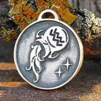 Зодиак № 11, Водолей, бронза, Д-26мм, 26*29мм (ЗЗ 011) BV04-11