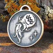 Зодиак № 11, Водолей, бронза, Д-26мм, 26*29мм (ЗЗ 011) BV04-11