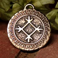 Оберег №02 Целебник, бронза, Д-25мм, 25*28мм (СО2 002) BV12-02