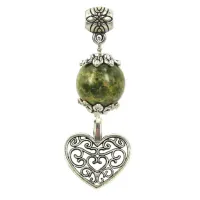 Амулет на Защиту и Развитие (Унакит) и Любовь (Сердце) CK140081