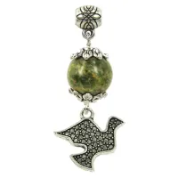 Амулет на Защиту и Развитие (Унакит) и Крепкие отношения (Голубь) CK140250