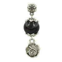 Амулет на Защиту от сглаза (Черный агат) и Любовь (Роза) CK150150