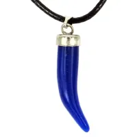 Талисман из камня на Просветление (Koшaчий глaз синий), со шнурком AK22