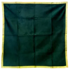 Скатерть для гадания 70х70см бархатный спандекс зелёная здс02