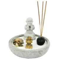 Садик Будда, 13см, искусственный камень M326-1