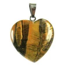 Амулет Сердце Тигровый глаз 20мм A091-02