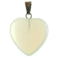 Амулет Сердце Лунный Камень 20мм A091-14