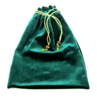 Мешочек 20х14см бархат зеленый зда02